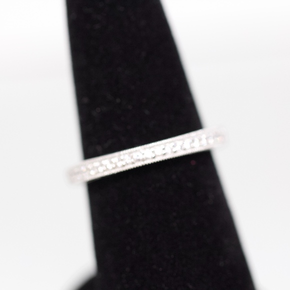 Tacori 925S Eternity Band White Topaz Ring - Picture 7 of 8